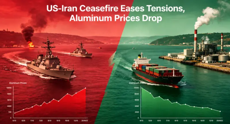米イラン停戦で緊張緩和、アルミニウム価格下落
